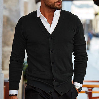 Stef | Casual Gebreid Vest Zwart