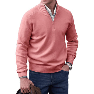 Sten | Gebreide trui met ritssluiting Roze