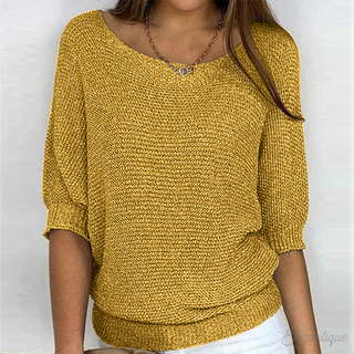 Liana Dames Stijlvolle Top met Elegante Snit Geel