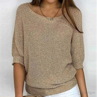 Liana Dames Stijlvolle Top met Elegante Snit Bruin