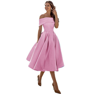 Strapless satijnen feestjurk: casual elegantie satijn roze