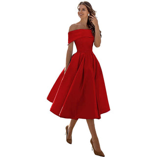 Strapless satijnen feestjurk: casual elegantie satijn rood