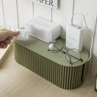 Kabelbox voor Nette Opberging van Opladers en Stekkerdozen Groen