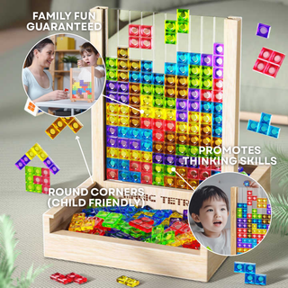 Ecoblock Tetris Bord - Houten Puzzelspel voor Kinderen en Volwassenen