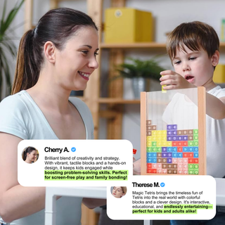 Ecoblock Tetris Bord - Houten Puzzelspel voor Kinderen en Volwassenen