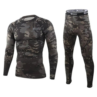 Thermisch fleece ondergoedset voor heren met camouflageprint camouflagepatroon 3