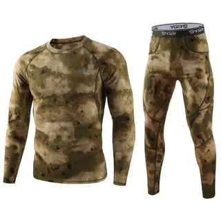 Thermisch fleece ondergoedset voor heren met camouflageprint camouflagepatroon 2
