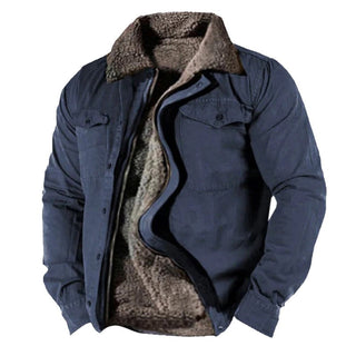 Thomas | Heren Warme Gewatteerde Jas Blauw