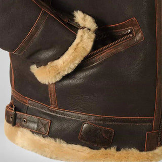 Thomas™ | Exclusief pilotenjack met bontkraag