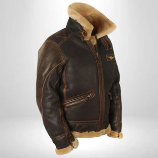 Thomas™ | Exclusief pilotenjack met bontkraag