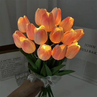 LED Tulp Nachtlampje met Drie Kleurinstellingen Geel