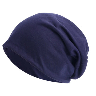 Unisex Beanie Efterår Winter Elastisk Outdoors Sport Hovedtørkläde Tähseuer donker marineblauw