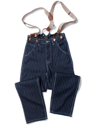 Unisex Denim Overalls van 100 Procent Katoen met Gestreept Ontwerp voor Casual Stijl en Comfortabele Pasvorm