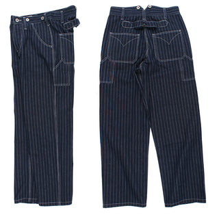 Unisex Denim Overalls van 100 Procent Katoen met Gestreept Ontwerp voor Casual Stijl en Comfortabele Pasvorm