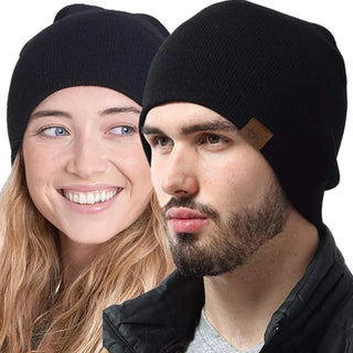 Unisex Wintermutsen Effen Gebreide Mannen En Vrouwen Buiten Bontvoering