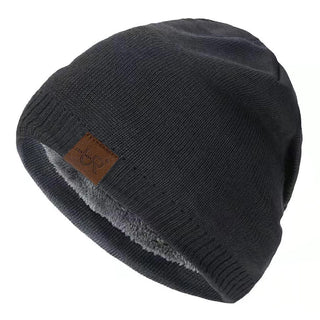 Unisex Wintermutsen Effen Gebreide Mannen En Vrouwen Buiten Bontvoering Grijs 54cm-60cm