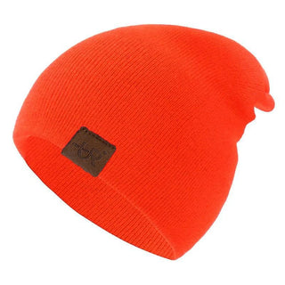 Unisex Muts Voor Mannen En Vrouwen Casual Warme Zachte Gebreide Stilvolle Wintermuts Fluorescerend oranje 54cm-58cm