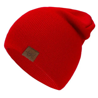 Unisex Muts Voor Mannen En Vrouwen Casual Warme Zachte Gebreide Stilvolle Wintermuts Rood 54cm-58cm