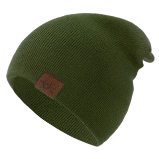Unisex Muts Voor Mannen En Vrouwen Casual Warme Zachte Gebreide Stilvolle Wintermuts Legergroen 54cm-58cm