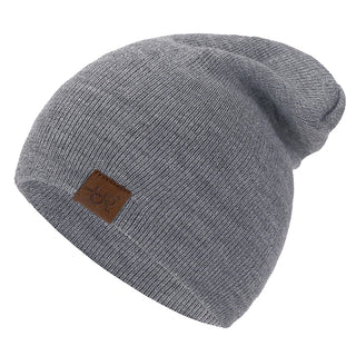 Unisex Muts Voor Mannen En Vrouwen Casual Warme Zachte Gebreide Stilvolle Wintermuts Donkergrijs 54cm-58cm