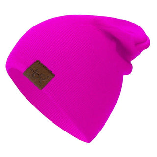 Unisex Muts Voor Mannen En Vrouwen Casual Warme Zachte Gebreide Stilvolle Wintermuts Roosrood 54cm-58cm