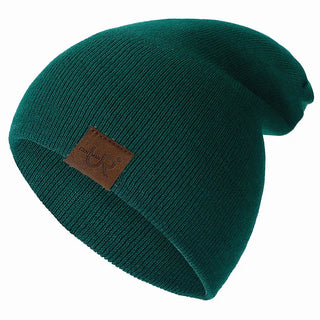 Unisex Muts Voor Mannen En Vrouwen Casual Warme Zachte Gebreide Stilvolle Wintermuts Donkergroen 54cm-58cm