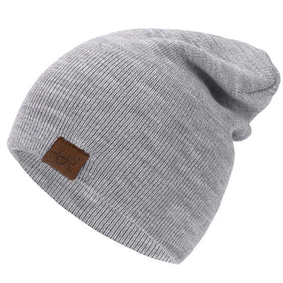 Unisex Muts Voor Mannen En Vrouwen Casual Warme Zachte Gebreide Stilvolle Wintermuts Lichtgrijs 54cm-58cm