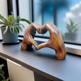 LoveSculpt - Kunstdecoratie met Liefde Gemaakt Bruin