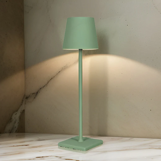 Draadloze Oplaadbare Tafellamp met Touchbediening – Scandinavisch Design, Waterdicht en Energiezuinig Groen