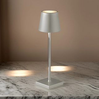 Draadloze Oplaadbare Tafellamp met Touchbediening – Scandinavisch Design, Waterdicht en Energiezuinig Grijs