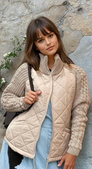 Nerida | Dames Gebreid Vest voor de Herfst Khaki