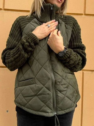 Nerida | Dames Gebreid Vest voor de Herfst Groen