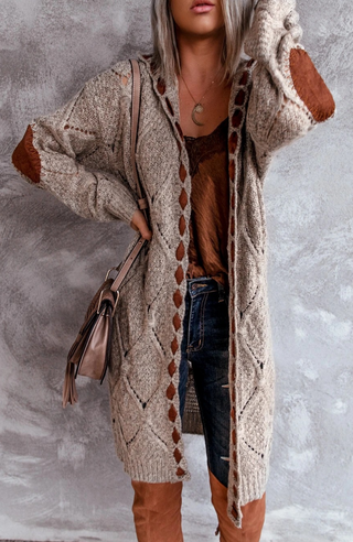 Evelyn | Stijlvol Lang Vest - Comfy met Capuchon