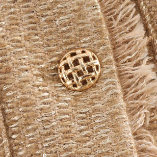 Dames Korte Tweed Overgangsjas Elegant voor de Lente