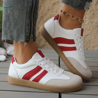Varenzo | Orthopedische Sneakers Rood & Wit