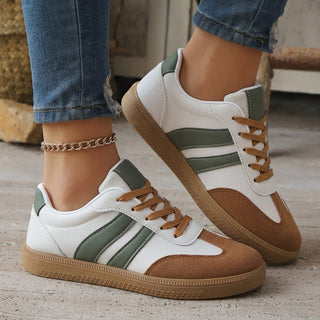 Varenzo | Orthopedische Sneakers Groen & Wit