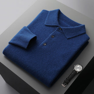 Vincenzo | Klassieke Gebreide Polo Marine