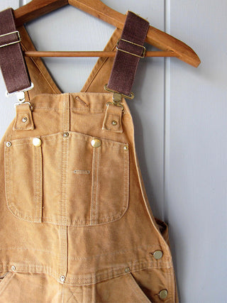 Vintage Duck Canvas Tuinbroek voor Heren met Verstelbare Bandjes en Praktische Zakken