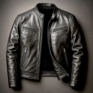 Hawthorne | Heren Vintage Bikerjack Bikerzwart