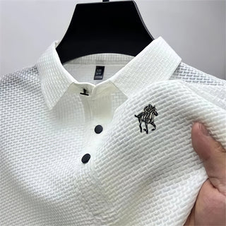 Heren Poloshirt Slim Fit Katoen Casual en Formeel Wit