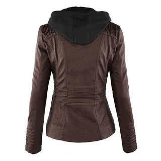 ELYSSI Leren Jas Dames met Capuchon van PU-Leer