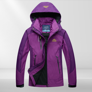 Wandeljas voor dames, outdoorjas voor wandelen en koud weer. Paars