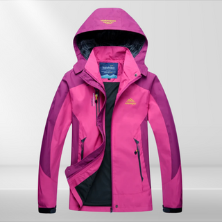 Wandeljas voor dames, outdoorjas voor wandelen en koud weer. Roze