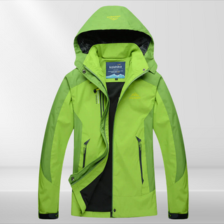 Wandeljas voor dames, outdoorjas voor wandelen en koud weer. Groen