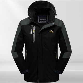 Wandeljas voor dames, outdoorjas voor wandelen en koud weer. Zwart
