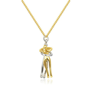 Koppelketting met Omhelzingsdesign Zilver en Goud
