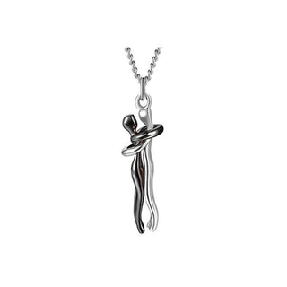 Koppelketting met Omhelzingsdesign Zilver en Zwart