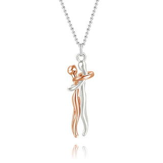 Koppelketting met Omhelzingsdesign Zilver en Roségoud