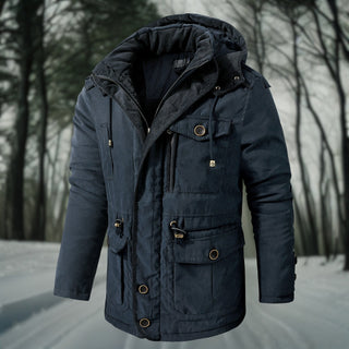 Waterdichte winterjas voor heren met thermische bescherming.