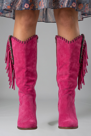 Dames Orthopedische Laarzen met Blokhak voor de Herfst Roze